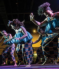 Honoring heritage with community and celebration-Members of the Elegba Folklore Society perform a traditional dance at the annual Capital City Kwanzaa Festival at the Greater Richmond Convention Center in downtown
Richmond on Saturday, Dec. 27. (photo by Sandra Sellars/Richmond Free Press)