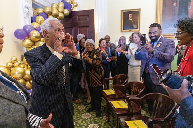 A Year in Focus-From marches to milestones, Richmond’s people and events shaped the year. Demonstrations, school celebrations, cultural festivals and sports brought the community together across the city. These images capture the moments that marked 2025 in Richmond. The General Assembly marked the 40th anniversary of former Gov. L. Douglas Wilder’s historic election as Virginia’s first Black lieutenant governor with a centeraisle
ceremony in both the House and Senate chambers on Jan. 17, which was also Wilder’s 94th birthday.(photo by Julianne Tripp Hillian/Richmond Free Press)