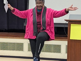 Dorothy Marie Rice competed in Saturday’s Tanka Deathmatch Poetry Tournament at Richmond’s Main Library, ultimately besting 15 other poets to claim the championship.