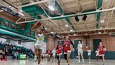 Martin drives to the basket during Tuesday’s game. The Dragons won, 59-17.