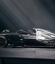 Side view of Cadillac Formula 1 test livery