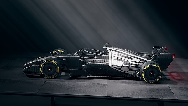 Side view of Cadillac Formula 1 test livery