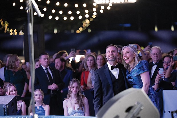 Inauguration festivities-Hundreds attended the Inaugural Ball at Main Street Station on Saturday, Jan. 17, 2026, as part of the weekend celebrating Gov. Abigail Spanberger’s historic inauguration. Spanberger
addressed the crowd, followed by a short performance from Charlottesville-based musician Dave Matthews. The next day, hundreds gathered at the Science Museum of Virginia for the first First Gentleman’s Breakfast. With the help of celebrity Chef T (Torrece “T” Gregoire), of Fox show
“Hell’s Kitchen,” First Gentleman Adam Spanberger made and tasted pancakes. Gov. Spanberger and first gentleman Adam Spanberger dance as Dave Matthews performs. (photo by Julianne Tripp Hillian/Richmond Free Press)