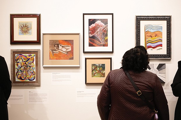 Art, history and service mark Wilder’s 95th-Guests fill the Black History Museum & Cultural Center of Virginia on Sunday to celebrate former Gov. L. Douglas Wilder’s 95th birthday, exploring his watercolor paintings and enjoying a program honoring the recipients of the inaugural National Ovation to Wilder scholarships. Attendees view artwork during the “Brushstrokes of Governor L. Douglas Wilder” event. (Photos by Julianne Tripp Hillian/Richmond Free Press)