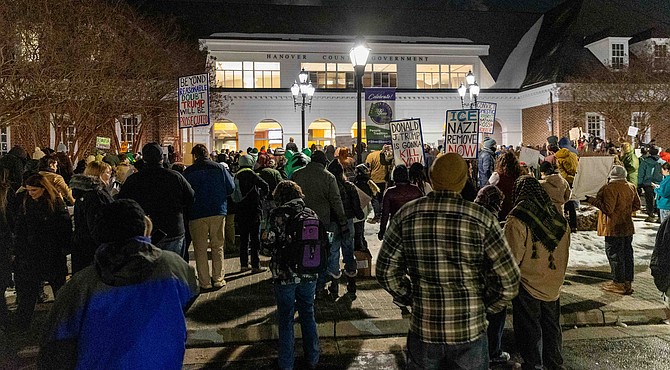 Hundreds attended the Hanover County Board of Supervisors meeting Wednesday, Jan. 28, to oppose the Department of Homeland Security’s plan to buy a 43-acre property and warehouse for a proposed ICE detention facility.