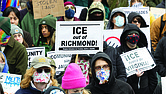 Local immigrant rights organizations rally at Monroe Park in Richmond on Sunday, Jan. 18.