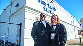 Jeffrey Wilson, chair of the Visual Arts Center of Richmond’s board of directors, and Jordan Roeder, executive director of VisArts, stand outside the organization’s new property at 1914 W. Main St., formerly the Fan Tastic Thrift building.