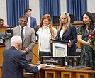 Former Gov. L. Douglas Wilder received a joint recognition from the mayor and City Council on Monday, Feb. 9, for his 95th birthday and his contributions to the city and state.