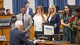 Former Gov. L. Douglas Wilder received a joint recognition from the mayor and City Council on Monday, Feb. 9, for his 95th birthday and his contributions to the city and state.