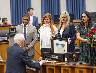 Former Gov. L. Douglas Wilder received a joint recognition from the mayor and City Council on Monday, Feb. 9, for his 95th birthday and his contributions to the city and state.