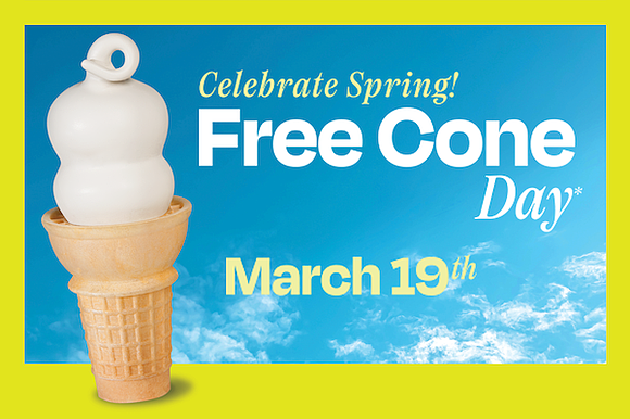Houston-area Dairy Queen fans can celebrate the first day of spring on March 19 with a free small vanilla cone …