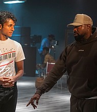 Jaafar Jackson, pictured here as Michael Jackson with "Michael" director Antoine Fuqua, was 12 when his uncle died.