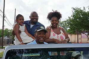 L to R: Aniya Captain, Jimmie Captain, the Honorable Sylvester Turner, Ashley Turner Captain