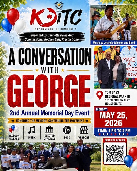 Houston residents are invited to gather Memorial Day weekend for a community celebration honoring the life and legacy of George … Houston residents are invited to gather Memorial Day weekend for a community celebration honoring the life and legacy of George …