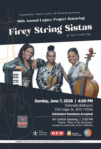 The Community Music Center of Houston will celebrate Black Music Month on June 7 with performances, exhibitions, and tributes at …