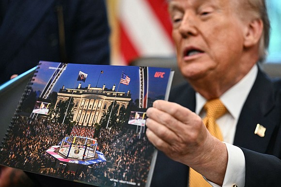 A UFC cage on the White House lawn sparks a look at the sport’s history and its place in American …