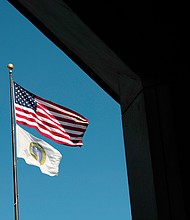 US Department of Energy and American flags