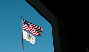 US Department of Energy and American flags