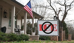 Anti-ICE sign