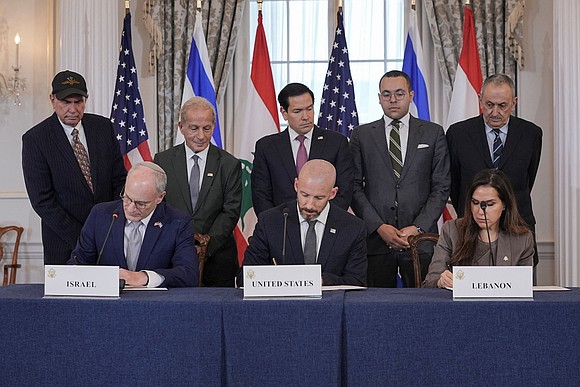 Israel, Lebanon and the United States have signed a new agreement that will see Israeli forces withdraw from two areas …