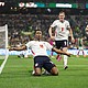 Jude Bellingham of England scores his team's second goal during the match against Mexico