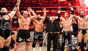 After a mystery assailant attacked CM Punk with a Stomp, Brock Lesnar, Drew McIntyre, Logan Paul, Bron Breakker and Bronson Reed defeated Cody Rhodes, CM Punk, Roman Reigns, Jey Uso and Jimmy Uso in the Men’s WarGames Match