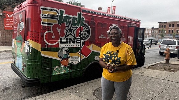 A Baltimore bookstore owner is driving a colorful literacy bus into underserved neighborhoods, giving away thousands of free books to … A Baltimore bookstore owner is driving a colorful literacy bus into underserved neighborhoods, giving away thousands of free books to …