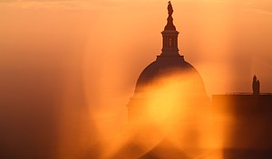 US capitol sunset