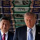 US President Donald Trump walks through Zhongnanhai Garden with Chinese leader Xi Jinping in Beijing, China, on May 15.