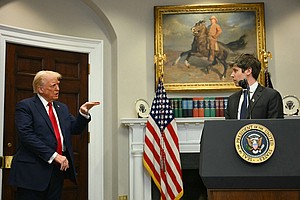 Donald Trump and Sam Altman