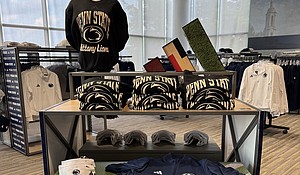 New Penn State apparel is featured in a campus store.