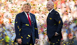 Donald Trump and Gianni Infantino
