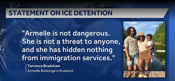 A Louisville community is rallying behind 21-year-old Armelle Bondonga after ICE detained her during a green card hearing, separating her …