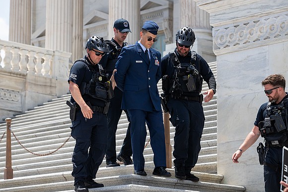 Maj. Jason Watson, the active-duty Air Force officer who was arrested at the US Capitol after calling for President Donald … Maj. Jason Watson, the active-duty Air Force officer who was arrested at the US Capitol after calling for President Donald …
