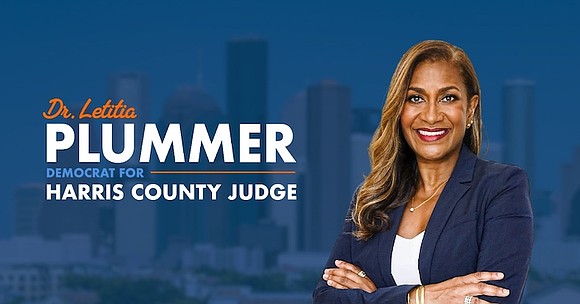 A new poll commissioned by Dr. Letitia Plummer's campaign shows the Democratic Harris County Judge nominee leading Republican Orlando Sanchez …