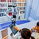 Students try out the Galbot's robot convenience store during its launch in Hong Kong on August 31, 2026.