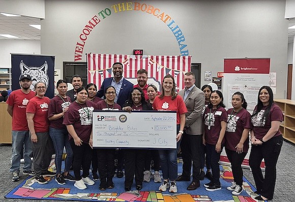 District J Council Member Edward Pollard presented a $10,000 donation to Brighter Bites to support its three-year fresh produce and …
