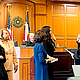 Judge Shawn Thierry Takes the Bench as Harris County’s Inaugural 515th District Court Judge - with daughter – Klaire and mother Joyce there for the enrobing
