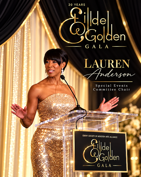 Houston Arts Alliance marked 20 years of shaping the city’s creative spirit with a glamorous Gilded & Golden Gala honoring …