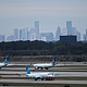 Planes line up to depart from George Bush Intercontinental Airport (IAH) in Houston, Texas, on December 29, 2025.
