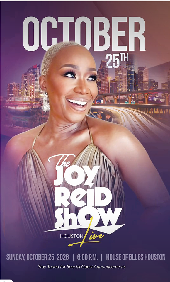 Joy-Ann Reid brings her “Midterminology” LIVE! Tour to Houston’s House of Blues on October 25 for an evening of political …
