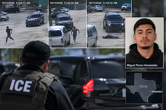 A Houston-area ICE operation is under investigation after surveillance video shows an unmarked SUV pursuing a man who was later …