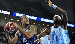 Brice Dessert, left, plays in the Turkish Super League in December.