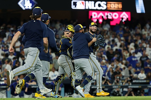 The Milwaukee Brewers stunned baseball by sweeping the reigning champion Dodgers, rallying from a four-run deficit to punch their ticket …
