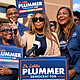 Jasmine Crocket - Christian Menefee and Dr Letitia Plummer - Rally Podium