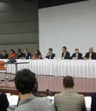 State legislators give opening remarks during a public hearing on unemployment and job creation in downtown Chicago on July 26. The hearing was an effort to bridge the gap between state agencies, lawmakers and the communities they serve. (Photo by Thelma Sardin)