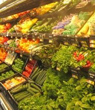 Fresh produce stands ready for customers at the new Chatham Walmart Supercenter  Jan. 25. (Photo by Thelma Sardin)