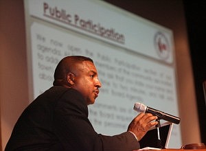 Thornton Township High School District 205 Board President, Kenneth Williams.