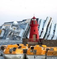 Collision of Costa Concordia. Photo: Roberto Vongher
