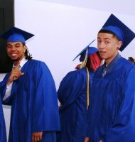 Xavier Purnell and Jorge Ramirez were among the more than 100 ACE Tech graduates participating in the school's commencement exercises this past June.  ACE Tech is located at 5410 South State Street in Chicagos Washington Park neighborhood.  (Photo Courtesy of ACE Tech)